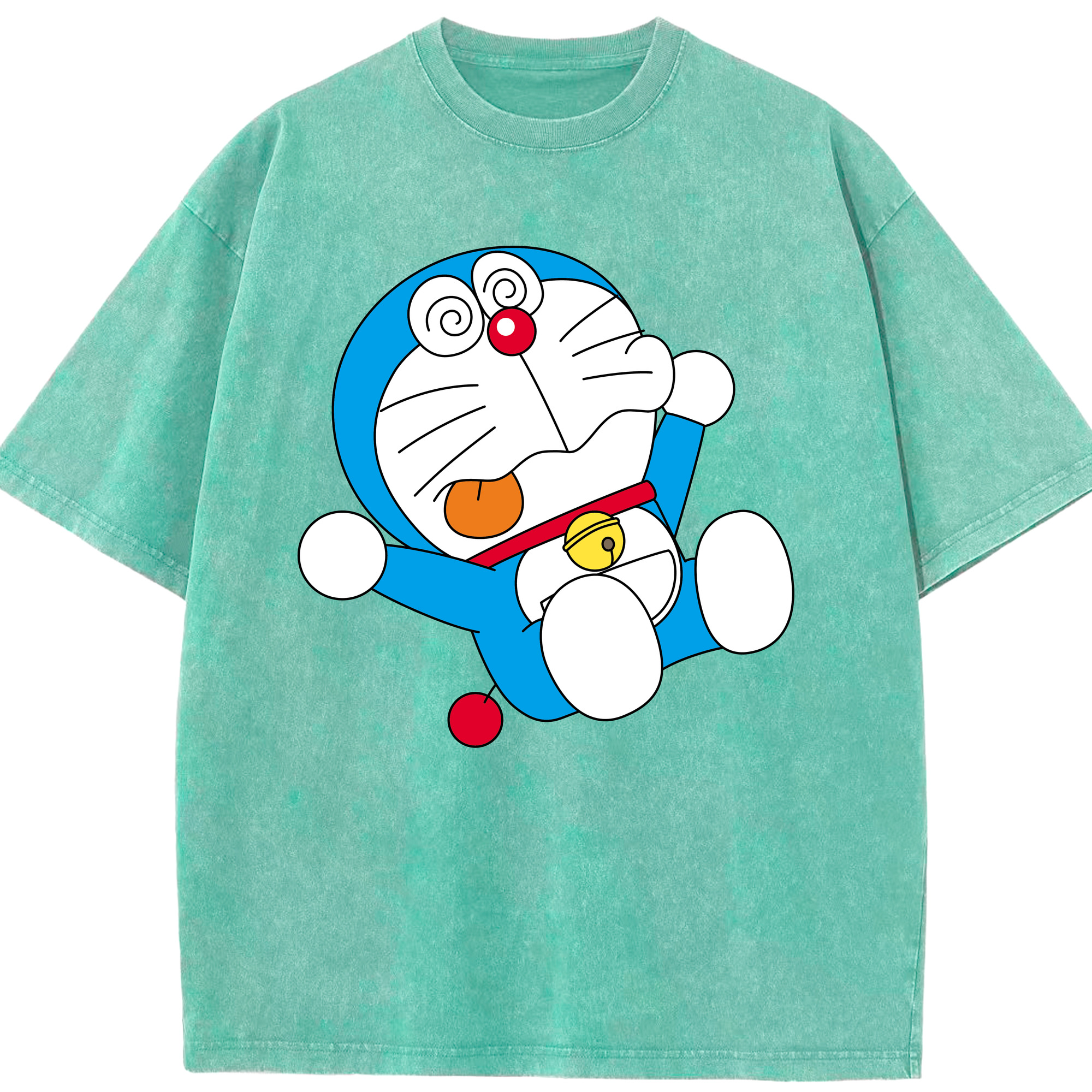 （画像用） ドラえもん Doraemon 綿100% ヴィンテージ風 半袖Tシャツ（フロントプリント）